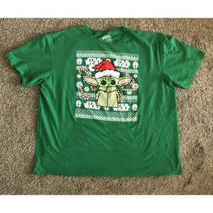 Star Wars Christmas T Shirt Baby Yoda Green Unisex 3X